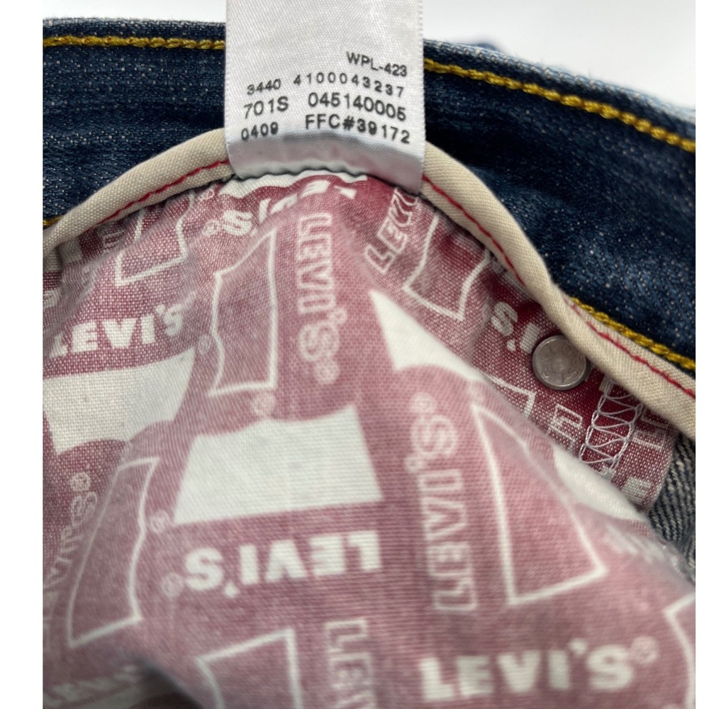 Levi's 514 Slim Straight Jeans Mens 38x32 Blue Medium Wash Denim Pants - Picture 6 of 9